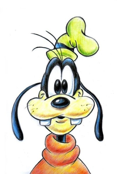 Гуфи мультфильм раскраска