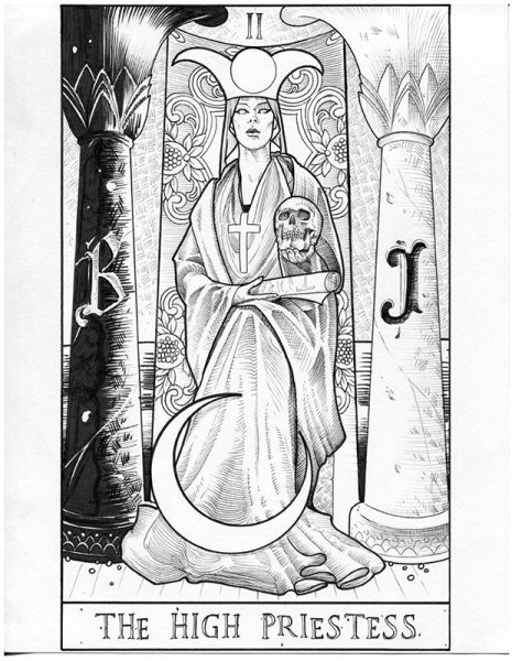 Верховная жрица Таро тату