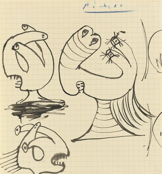 Рисунок Пикассо кот гештальт