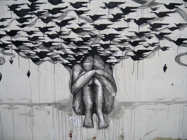 Грустные рисунки ручкой