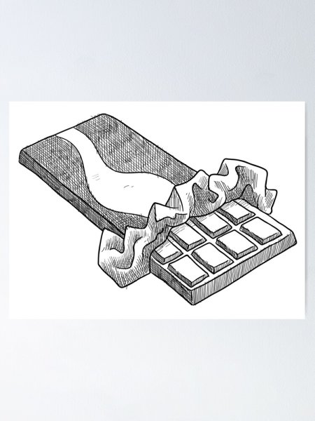 Плитка шоколада для раскрашивания