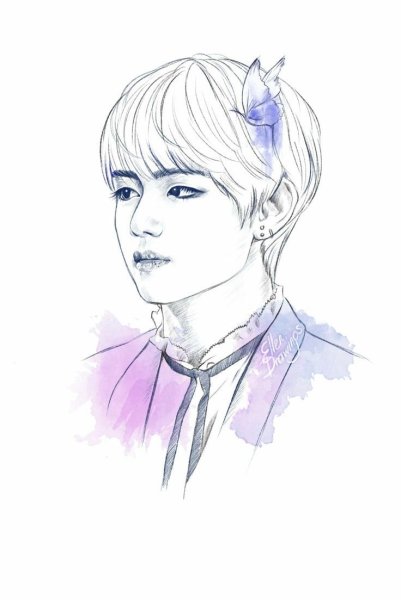 Тэхён из BTS рисунок