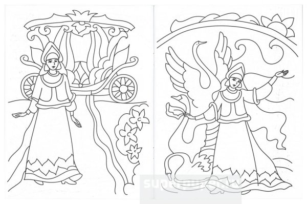 Царевны для рисования для детей