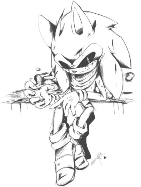 Как нарисовать Соника ехе