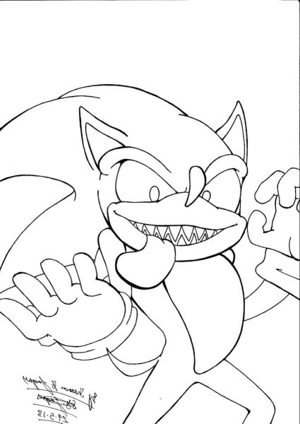 Раскраски для мальчиков Соник ехе