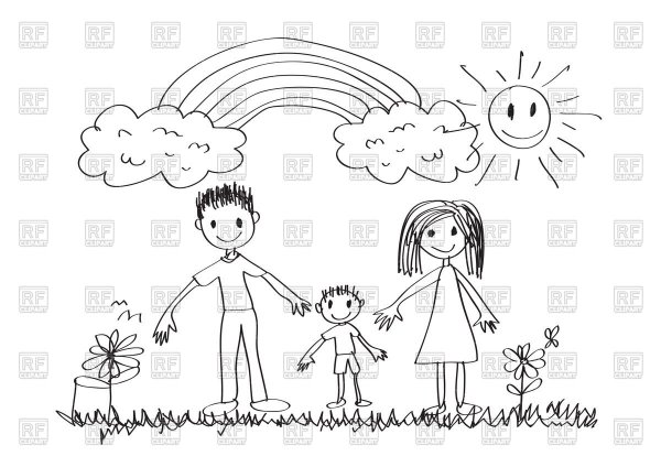 Моё счастливое детство рисунки карандашом