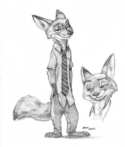 Зверополис рисунки для срисовки ник Уайлд