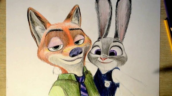 Джуди Хопс и ник рисунки