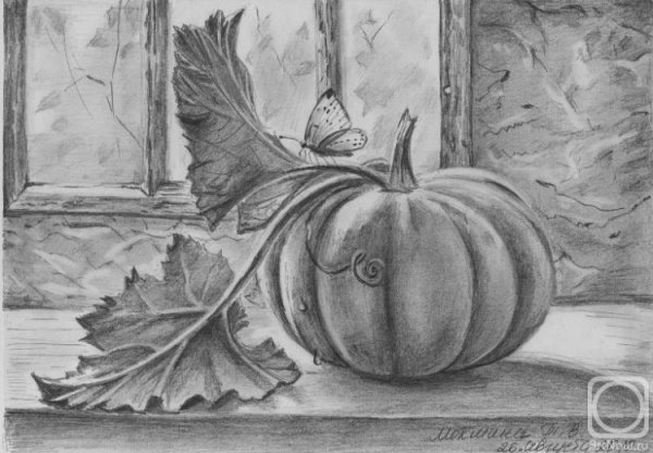Осенний натюрморт в графике