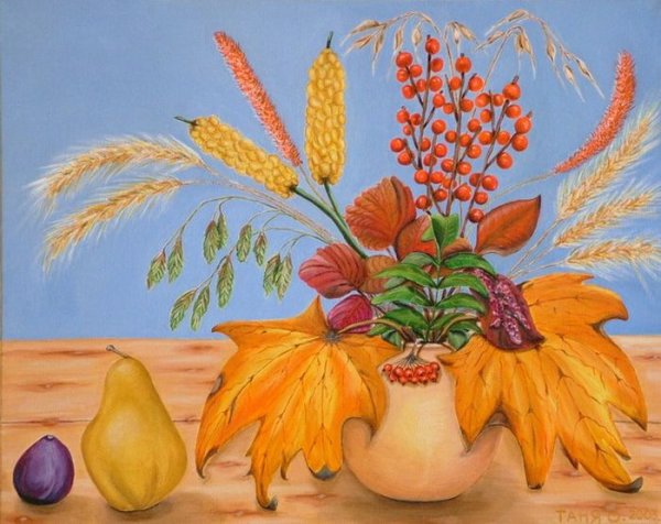 Рисунок осень карандашом