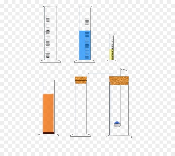 Измерительный цилиндр нарисованный