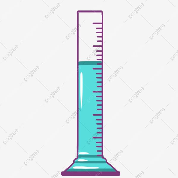 Мерный цилиндр на прозрачном фоне