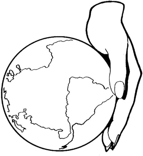 Карта полушарий раскраска для детей