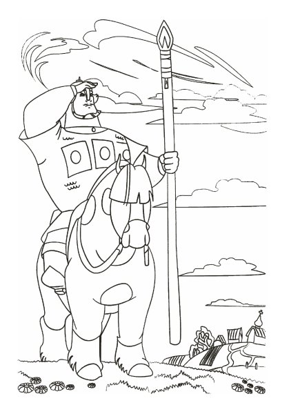 Илья Муромец портрет рисунок