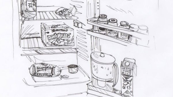 Холодильник раскраска для детей