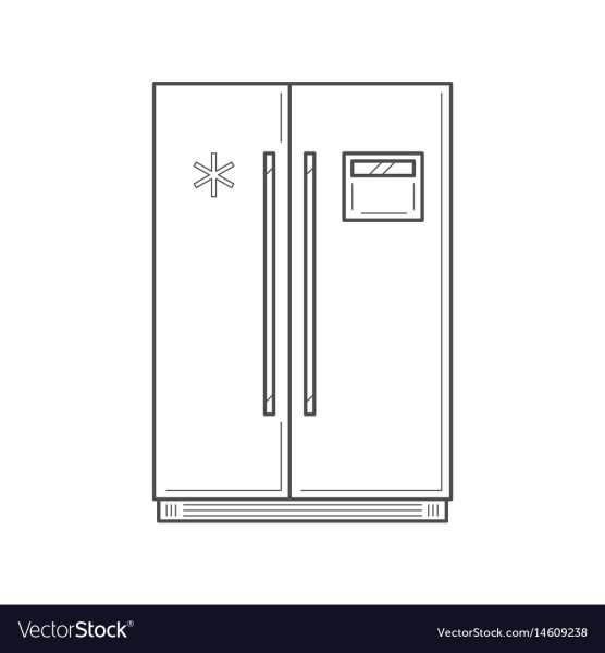 Холодильник раскраска для детей