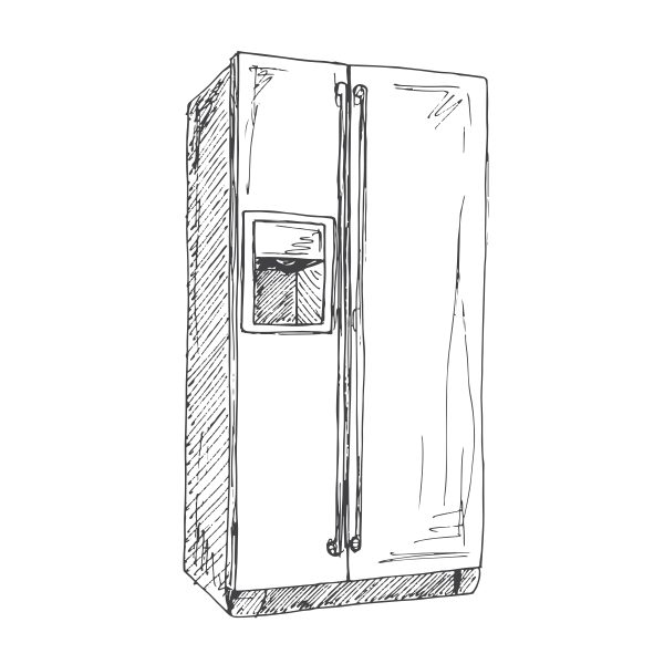 Холодильник карандашом