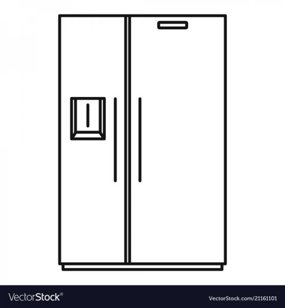 Холодильник раскраска для детей