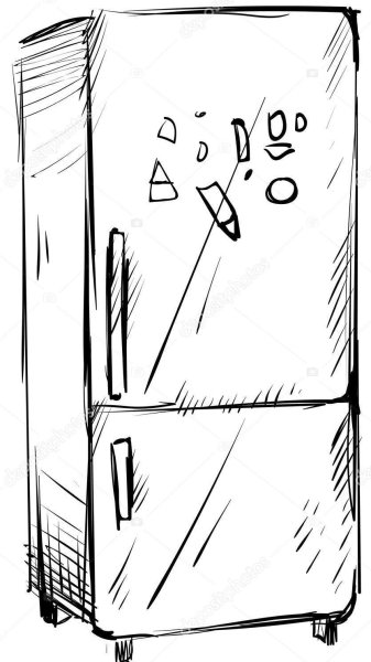 Раскраска мебель холодильник