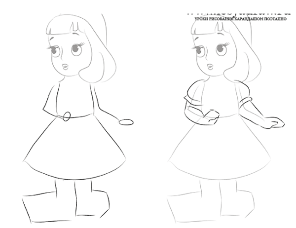 Нарисовать красную шапочку поэтапно