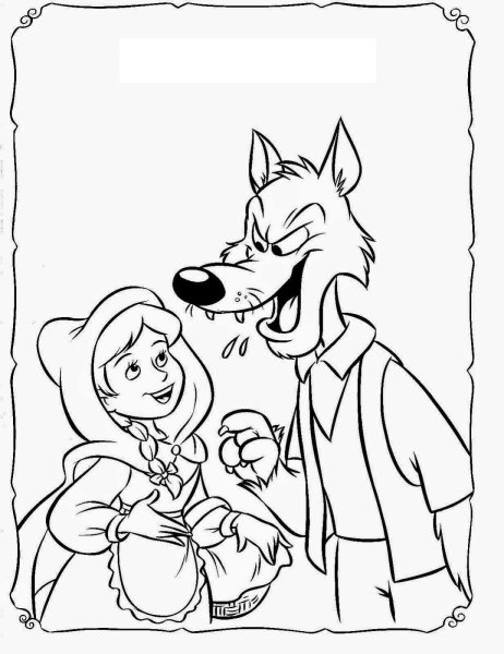 Красная шапочка раскраска