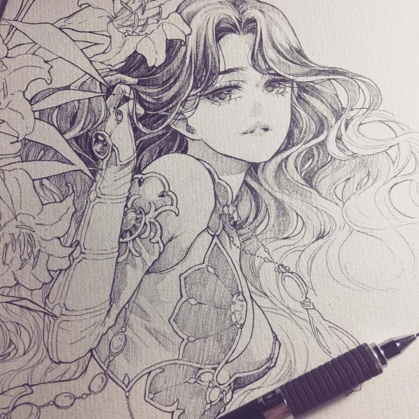 Необычные деревья карандашом