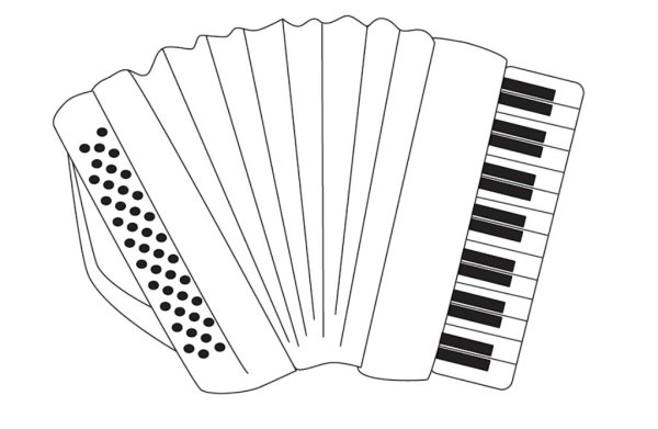 Раскраски баян аккордеон гармонь