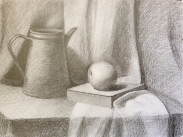 Натюрморт рисунок карандашом