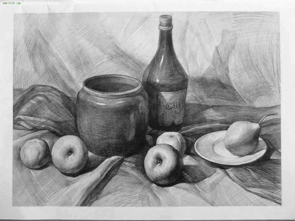 Натюрморт рисунок карандашом