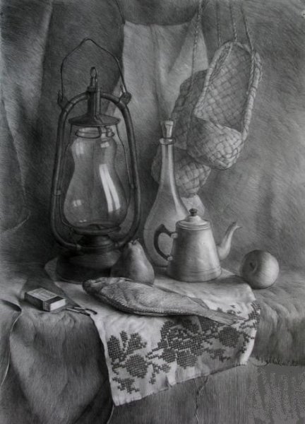 Натюрморт гризайль Академия художеств