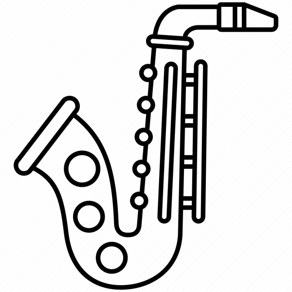 Саксофон раскраска