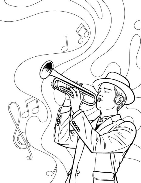 Саксофон контур инструменты музыкальные