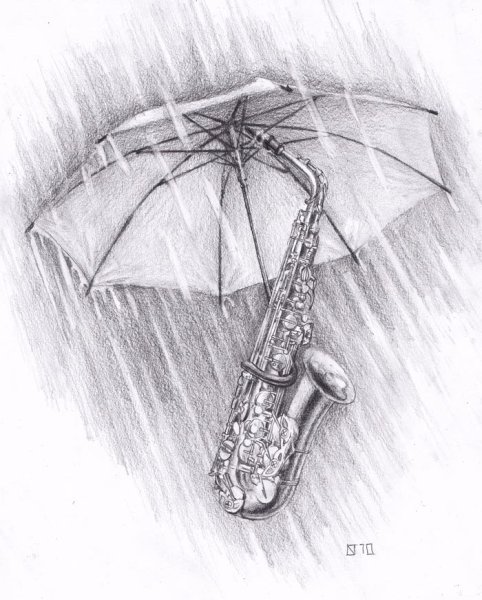 Саксофон раскраска