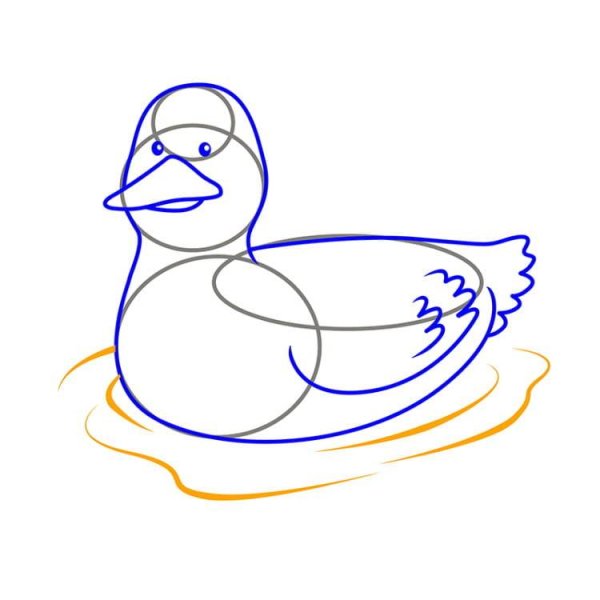 Утка для срисовки