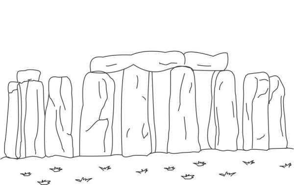 Стоунхендж нарисовать