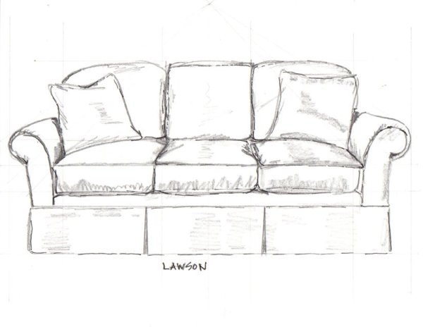 Диван зарисовка