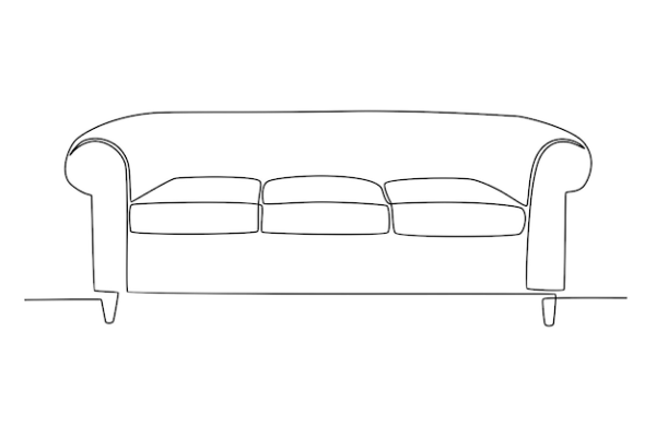 Раскраска диван