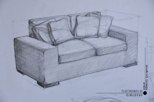 Диван зарисовка