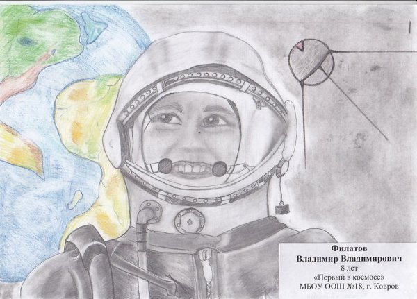 Юрий Гагарин портрет