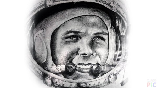 Космонавт Юрий Гагарин раскраска