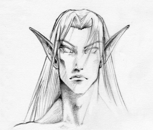 Эльф рисунок простой