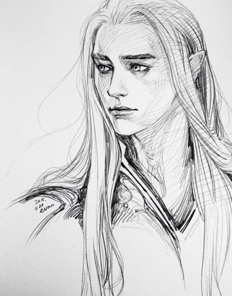 Рисунки карандашом фэнтези простые