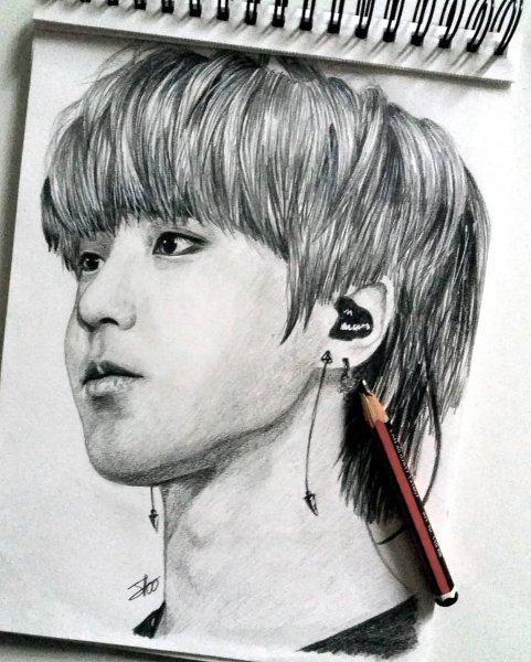 Хан Джисон рисунок