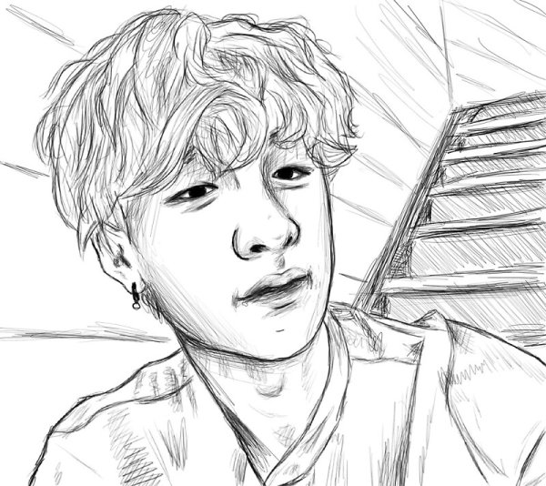 Рисунок бан Чана Stray Kids