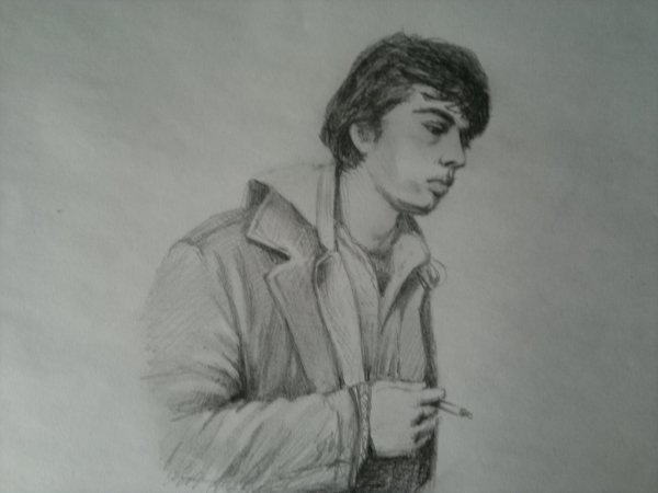 Сергей Бодров портрет карандашом