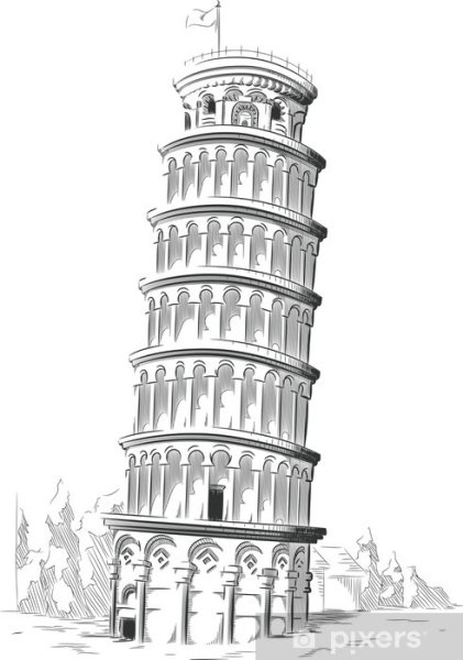 Пизанская башня набросок
