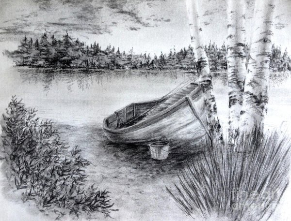 Река карандашом