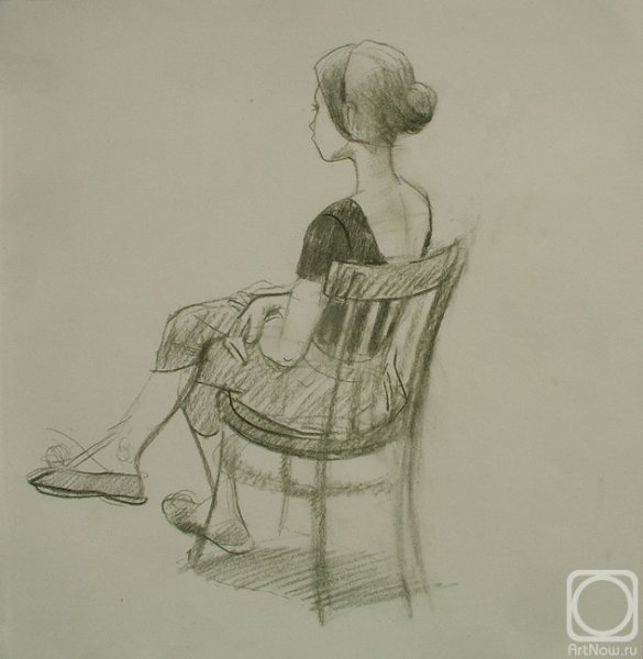 Сидящая поза для рисования