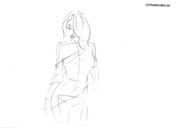 Сидящая поза для рисования