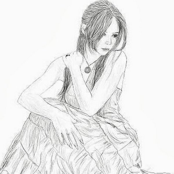 Сидячий человек рисунок